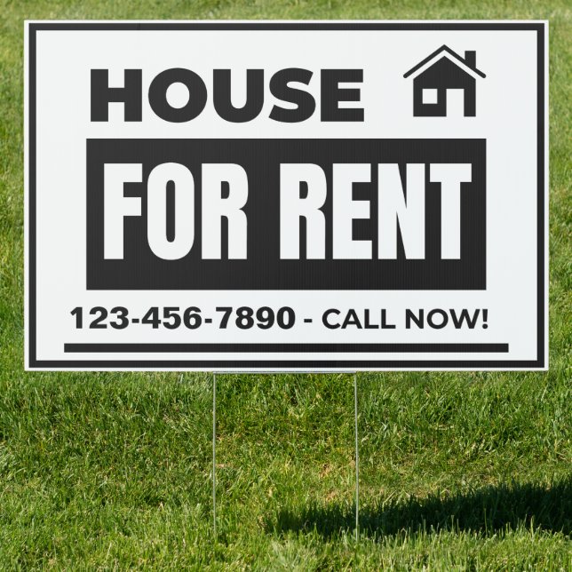 Customize House For Rent Large Yard Sign (Insitu)