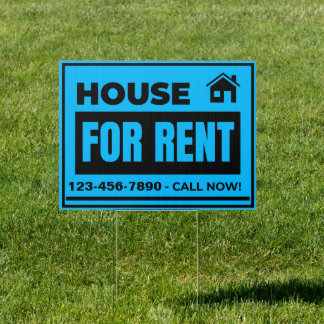 Customize House For Rent Medium Yard Sign