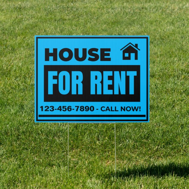 Customize House For Rent Medium Yard Sign (Insitu)