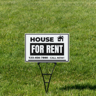 Customize House For Rent Yard Sign
