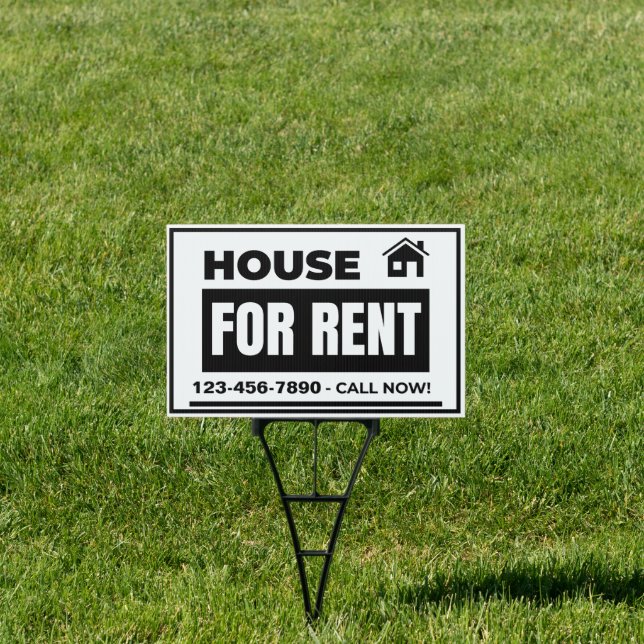 Customize House For Rent Yard Sign (Insitu)