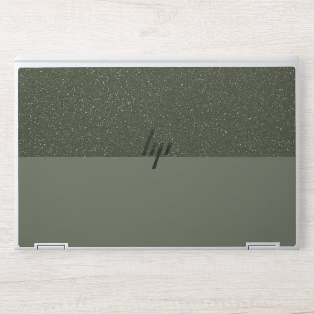 Customize HP Skin: Textured Moss Green Top Laptop Skin (Front)