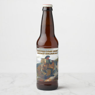 Customize Hunting Camp Home Brewed Detailed Beer Bottle Label