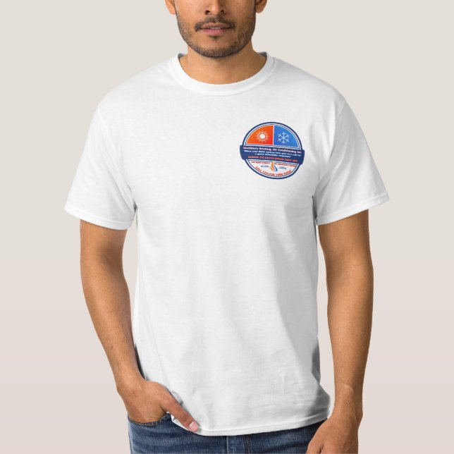 Customize HVAC  Company Furnace AC Unit Advert  T-Shirt (Front)