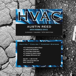 Customize HVAC Heating Air Cooling Conditioning Business Card