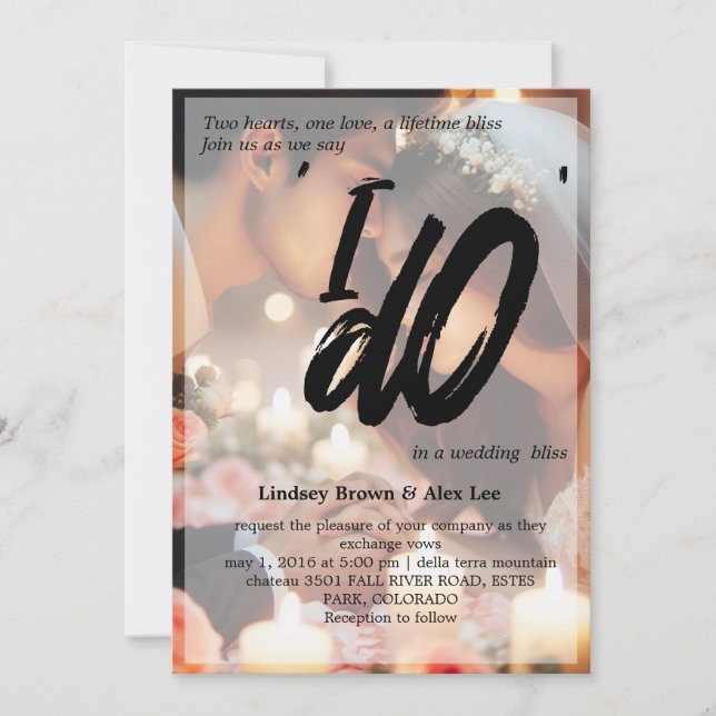 Customize  I Do Invitation (Front)