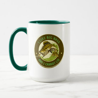 Customize I Like Big Bass And I Cannot Lie Fishing Mug