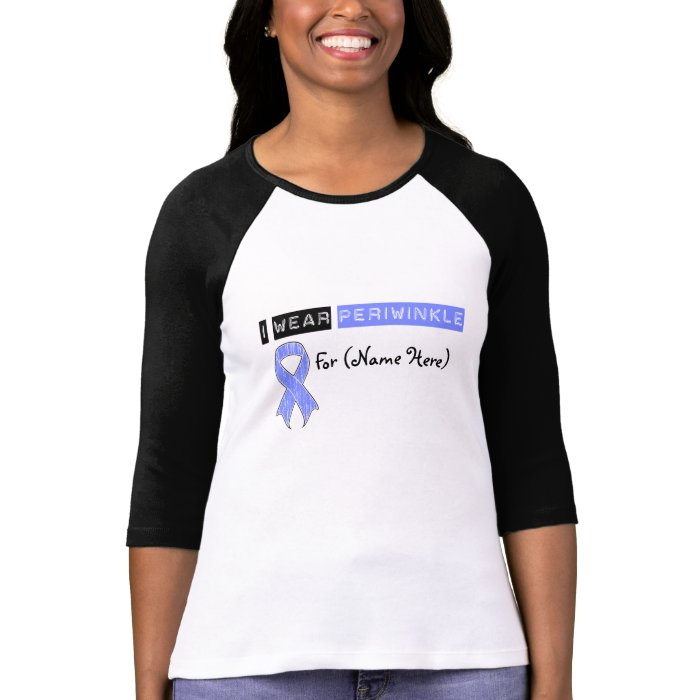 Customize I Wear Periwinkle Esophageal Cancer T Shirt