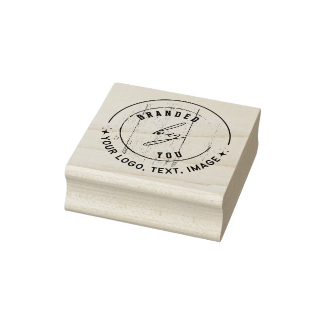Customize Image | 2" x 2" Wood Art  Rubber Stamp (Stamp)