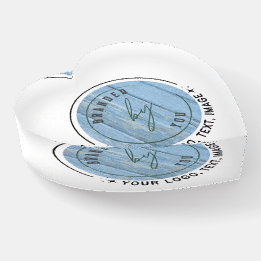 Customize Image | Glass Heart Paperweight