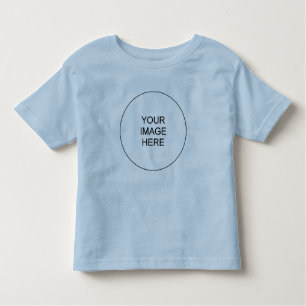 Customize Image Text Template Fine Jersey Blue Toddler T-shirt