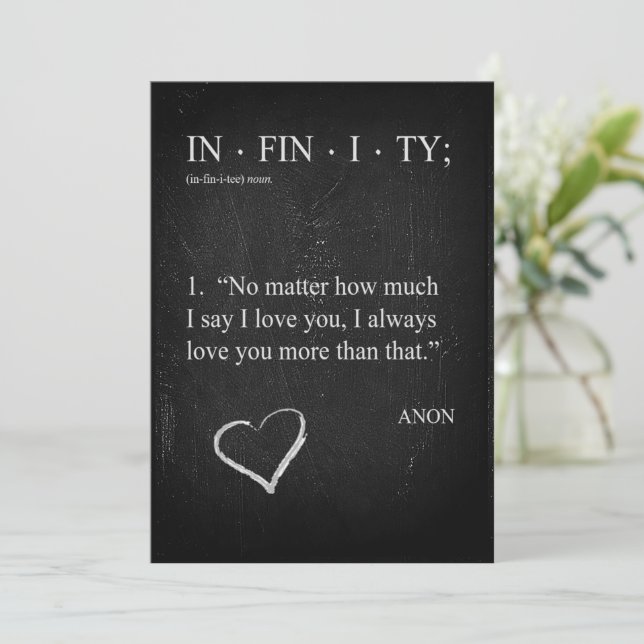 Customize INFINITY LOVE YOU MORE Valentine's Card (Standing Front)