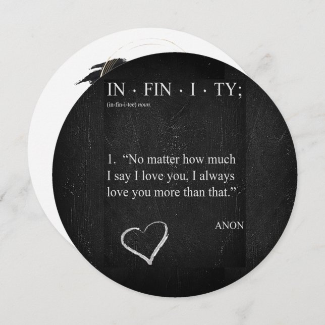 Customize INFINITY LOVE YOU MORE Valentine's Card (Front/Back)