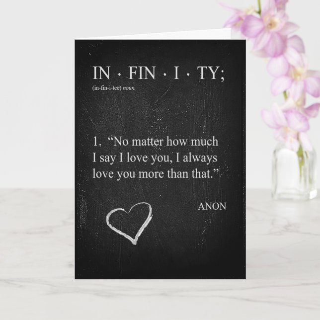 Customize INFINITY LOVE YOU MORE Valentine's Card (Orchid)