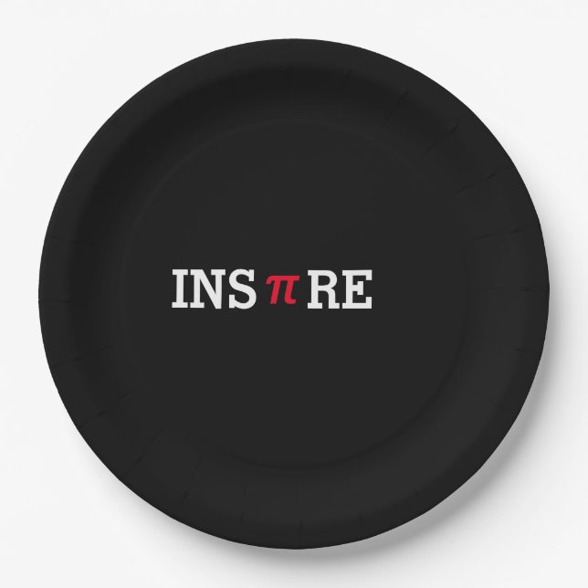 Customize Inspire Pi Day Mathematics Math Geek Paper Plates (Front)