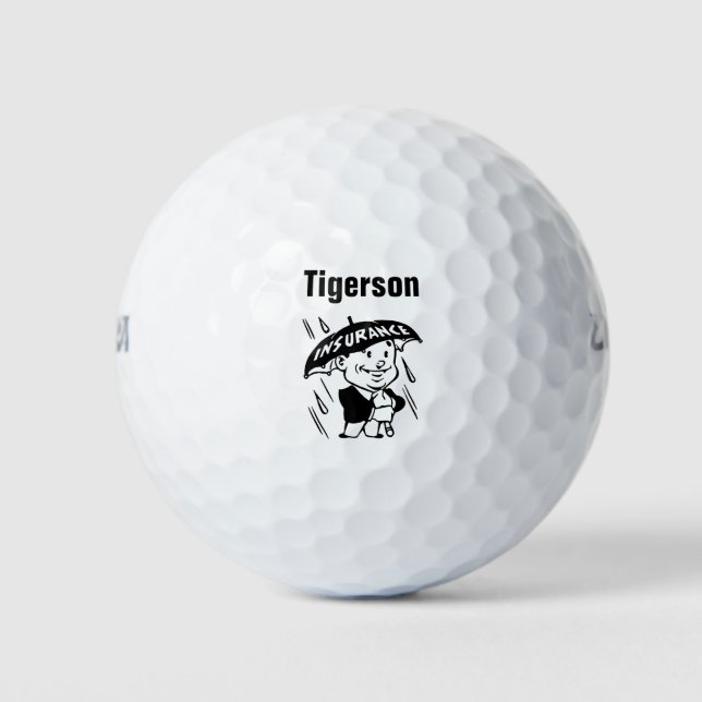 Customize Insurance Agent or Agency Golf Balls (Front)