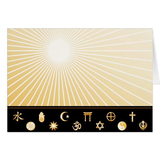 Customize International Faiths Greeting Card (Front Horizontal)