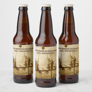 Customize Iron Worker Headache Ball Home Brewed Beer Bottle Label