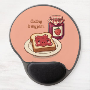 [Customize] is my jam - cute jam and toast cartoon Gel Mouse Pad