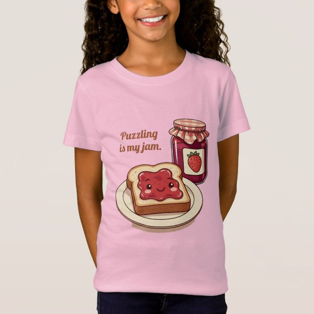 [Customize] is my jam - cute jam and toast cartoon T-Shirt (Front)