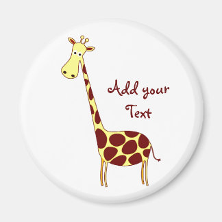 Customize It! Cute Giraffe Design Magnet