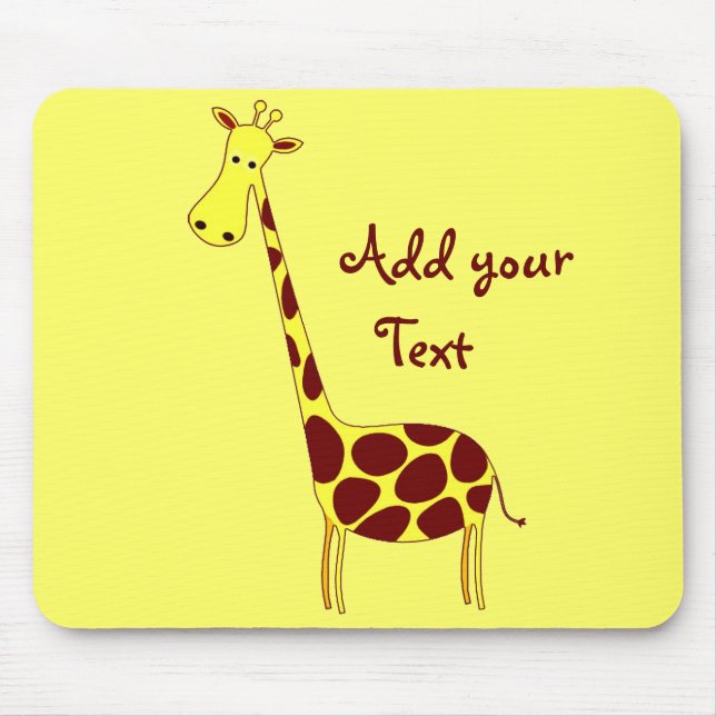Customize It! Cute Giraffe Design Mouse Pad (Front)