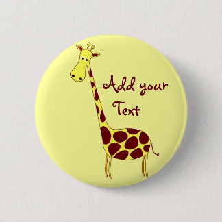 Customize It! Cute Giraffe Design Pinback Button