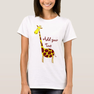 Customize It! Cute Giraffe Design T-Shirt