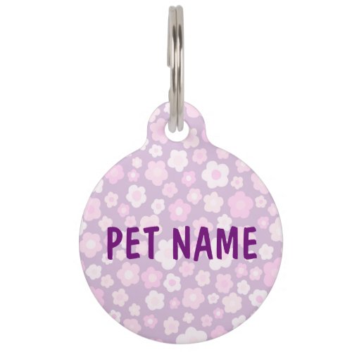 CUSTOMIZE IT Daisies Flowers Colorful Floral Pet ID Tag