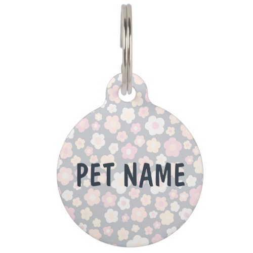 CUSTOMIZE IT Daisies Flowers Colorful Floral  Pet ID Tag