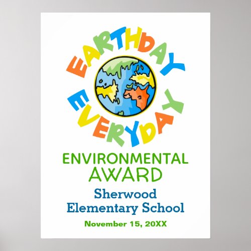 Customize It Earth Day Every Day Eco Poster