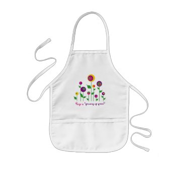 Customize It! - Growing Up Green Kids' Apron by colourfuldesigns at Zazzle