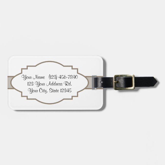 Customize It! Nameplate Luggage Tag (Front Horizontal)