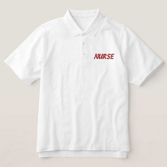 CUSTOMIZE IT --NURSE EMBROIDERY STITCH POLO (Design Front)