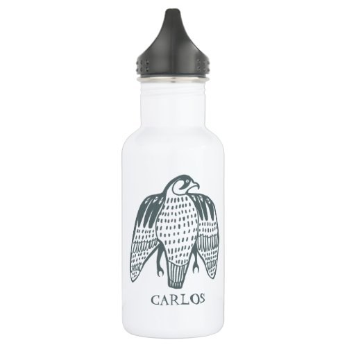 CUSTOMIZE IT Peregrine Falcon Fierce Raptor Bird Stainless Steel Water Bottle