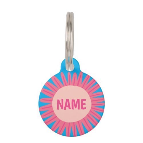 CUSTOMIZE IT Pink Daisy Flower Name Tag  ID