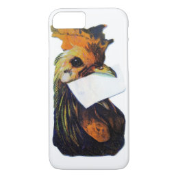* Customize it! * Vintage Rooster With Note iPhone 8/7 Case