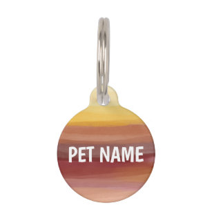 CUSTOMIZE IT Watercolor Red Gold Name Tag  ID