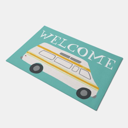Customize it WELCOME Camper Vintage Vanlife RV Doormat
