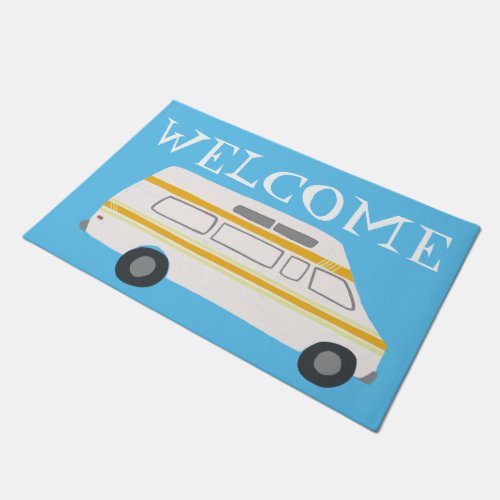 Customize it WELCOME Camper Vintage Vanlife RV Doormat