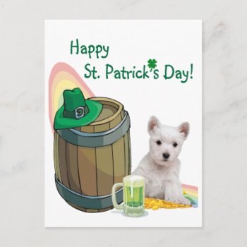 Customize It! Westie Puppy St. Patrick's Day Card by 4westies at Zazzle