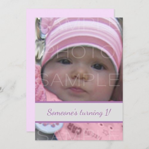 Customize it with Your Baby girl photo Birthday Invitation