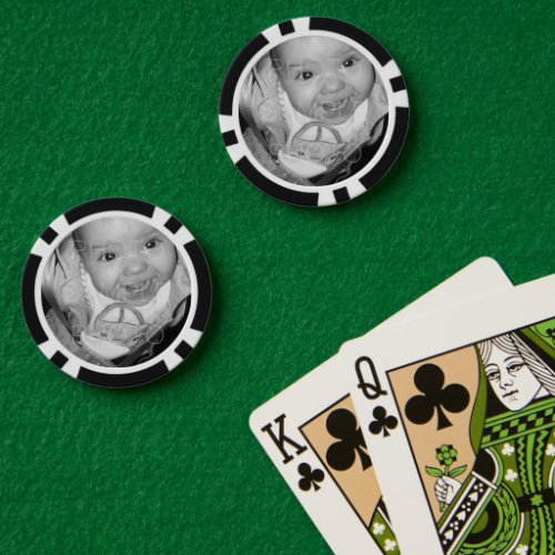 Customize it with Your Black and White photo Poker Chips