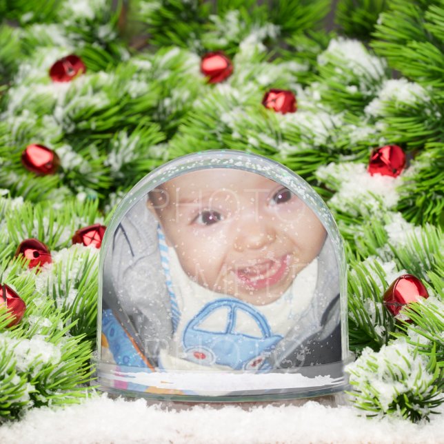 Customize it with Your photo 2 custom photos  Snow Globe (Christmas)