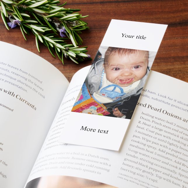 Customize it with Your photo and text Bookmarks (Book)