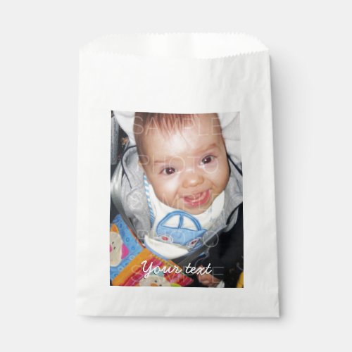 Customize it with Your photo and text Favor Bag