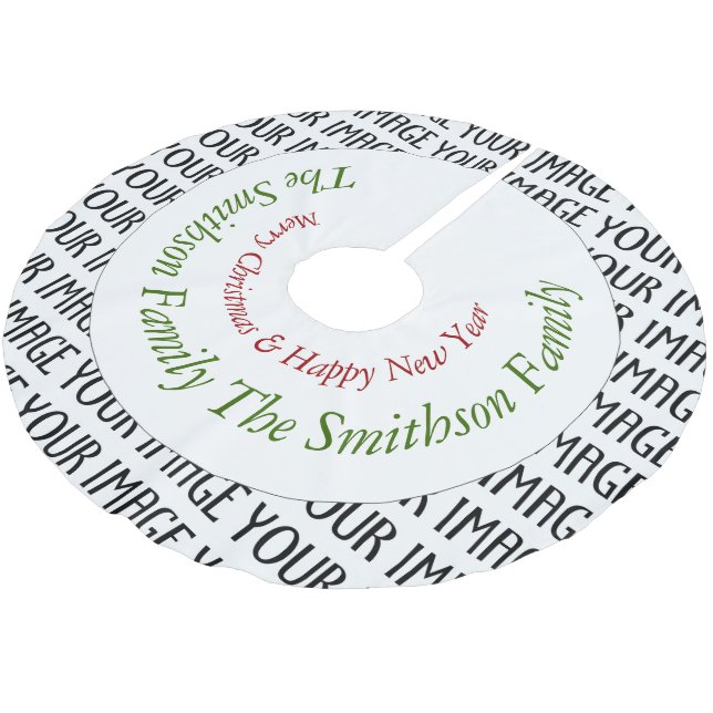 Customize it with Your photo and text Tree Skirt (Angled)