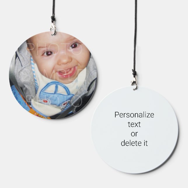 Customize it with Your photo and text Wind Chime (Front & Back)