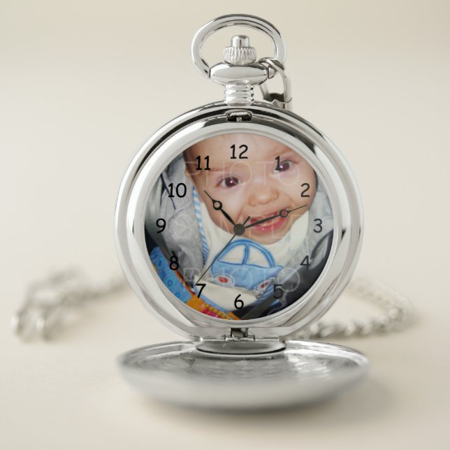 Customize it with Your photo clock face Pocket Watch (Inside)