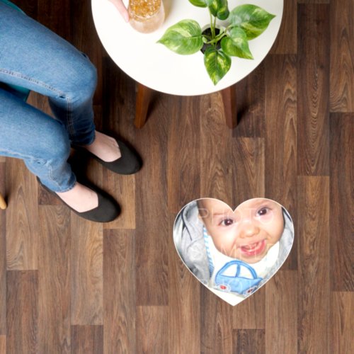 Customize it with Your photo heart Floor Decals